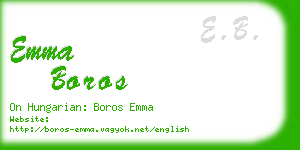 emma boros business card